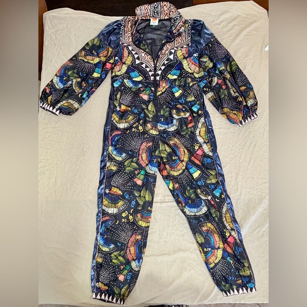 FARM Rio Vibrant Orange and Black Mesh Garment